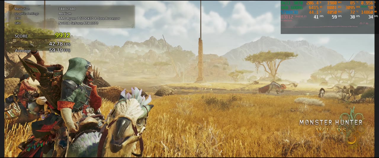 Monster Hunter Wilds & Black Myth Wukong Ultrawide Benchmark